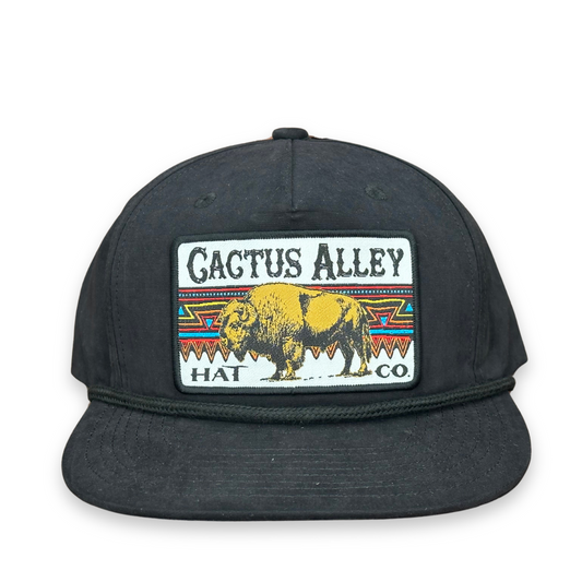 "Indian Trail"- CA 256 Black/ Black Rope, Snapback Cap (2025)