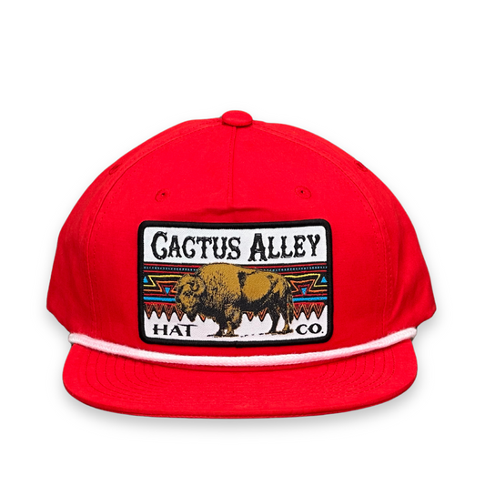 "Indian Trail" - CA 256 Red/ White Rope, Snapback Cap (2025)