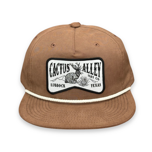 "Jackalope"- CA 256 Brown/ White Rope, Snapback Cap (2025)