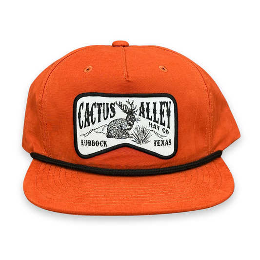 "Jackalope"- CA256 Dark Orange/ Black Rope, Snapback Cap (WESA JAN 2024)