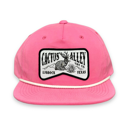 "Jackalope"- CA 256 Pink/ White Rope, Snapback Cap (2025)