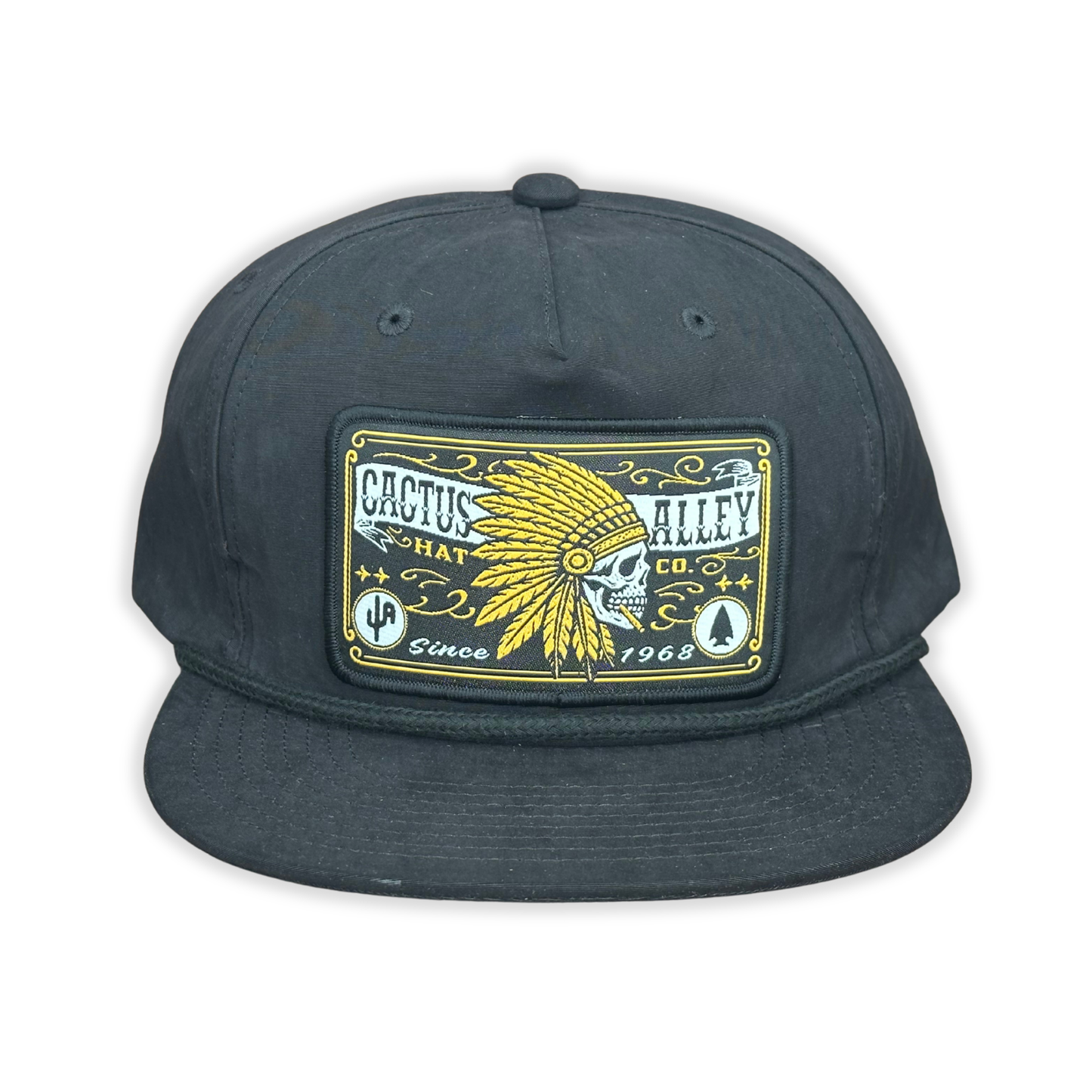 "Jefe Dorado" - CA 256 Black/ Black Rope, Snapback Cap