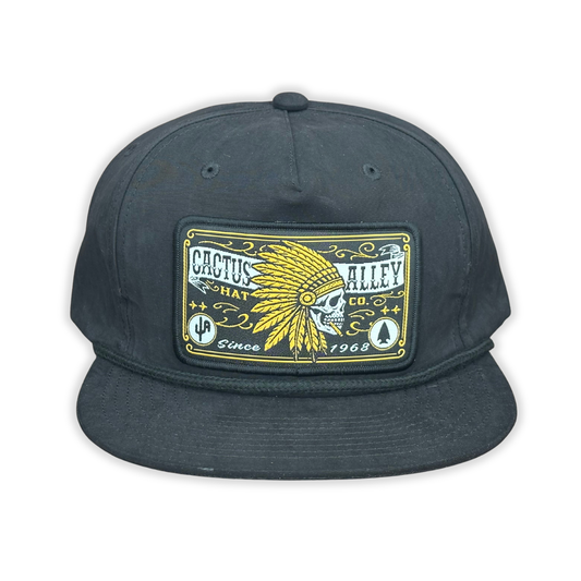 "Jefe Dorado" - CA 256 Black/ Black Rope, Snapback Cap