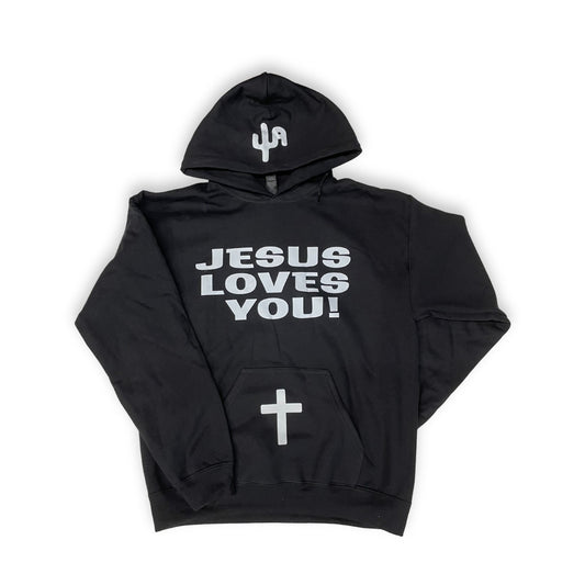 "Jesus Loves You" - Black Adult Hoodie (2025)