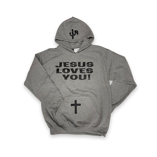 "Jesus Loves You" - Graphite Adult Hoodie (2025)