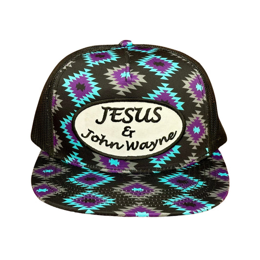 "Jesus & John Wayne" - CA Dolly P Aztec, Snapback Cap (2024)