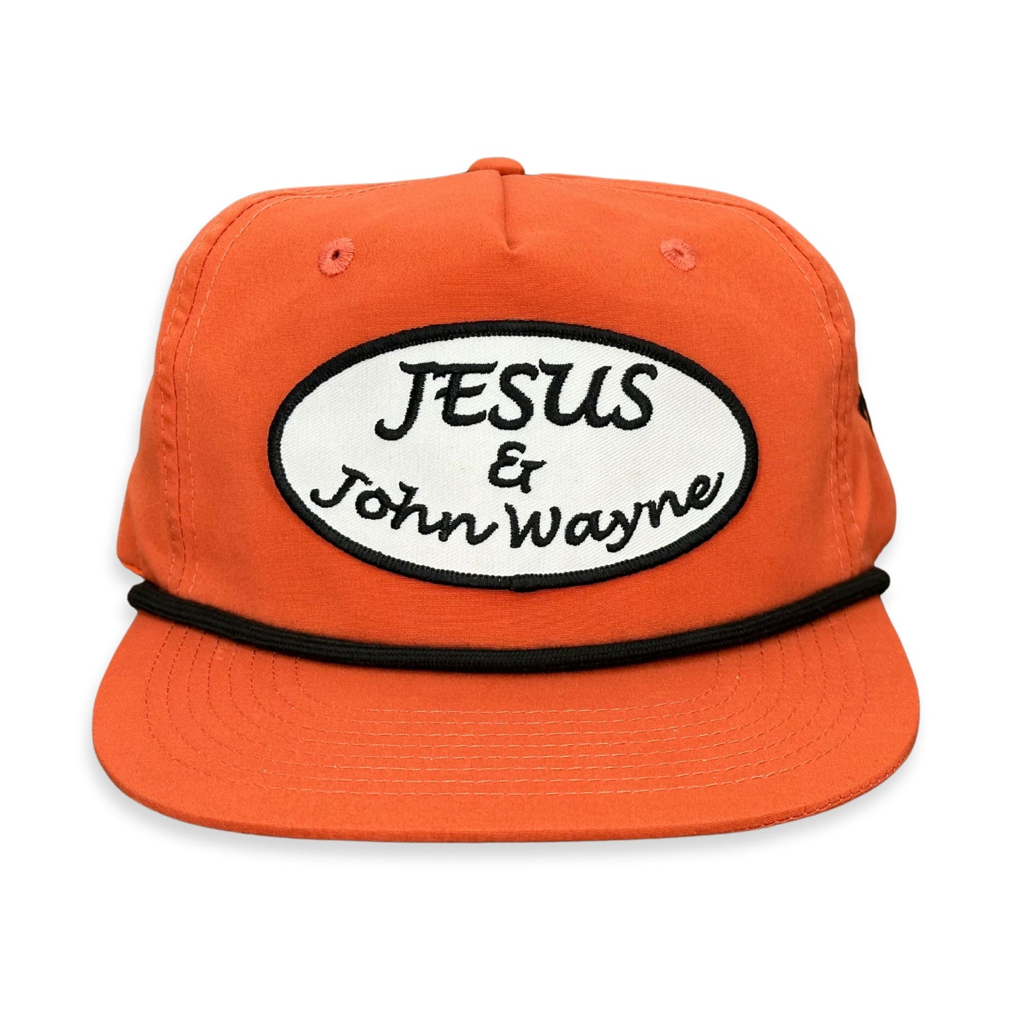"Jesus & John Wayne" - CA256 Dark Orange/ Black Rope, Snapback Cap (WESA JAN  2024)