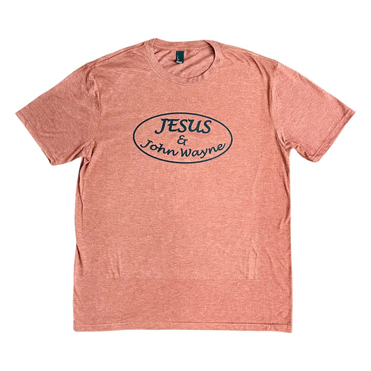 "Jesus & John Wayne" - Heathered Russett Adult Tee (2024)