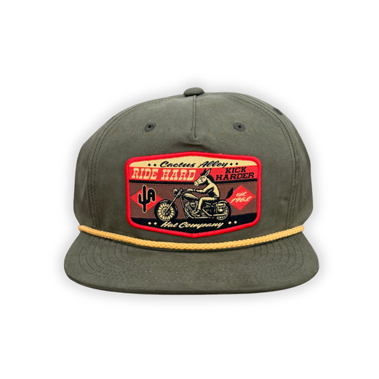 "Kick Harder" - CA 256 Loden/ Amber Rope, Snapback Cap