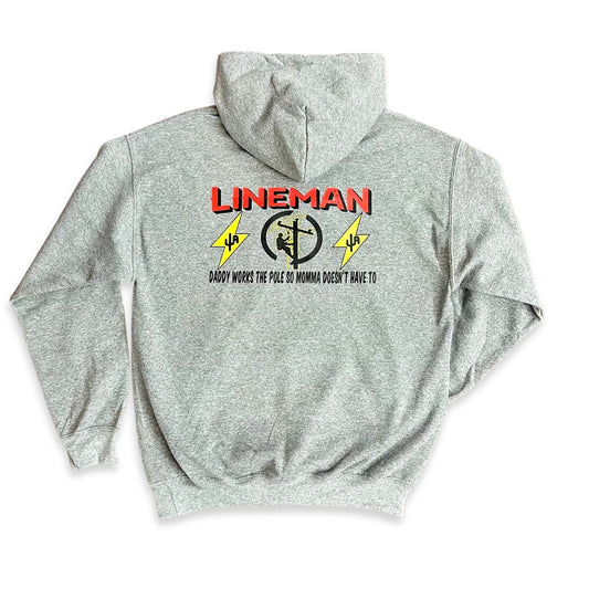 "Lineman" - Graphite Heather Adult Hoodie (2024)