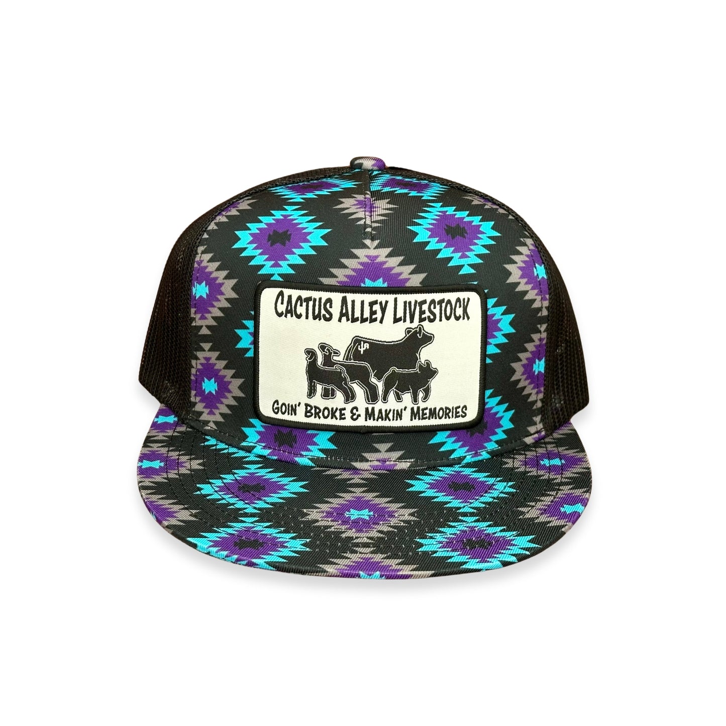 "Livestock" - CA Dolly P Aztec/Black Mesh, Snapback Cap (2025)