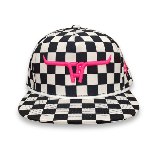 "CA Longhorn" Pink Puff - CA Finish Line, Snapback Cap