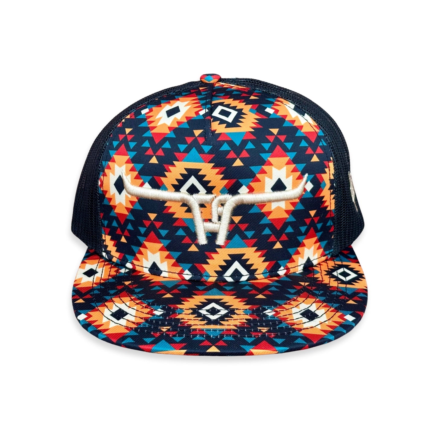 "CA Longhorn" Tan Puff - CA Sunburst Aztec, Snapback Cap (2024)
