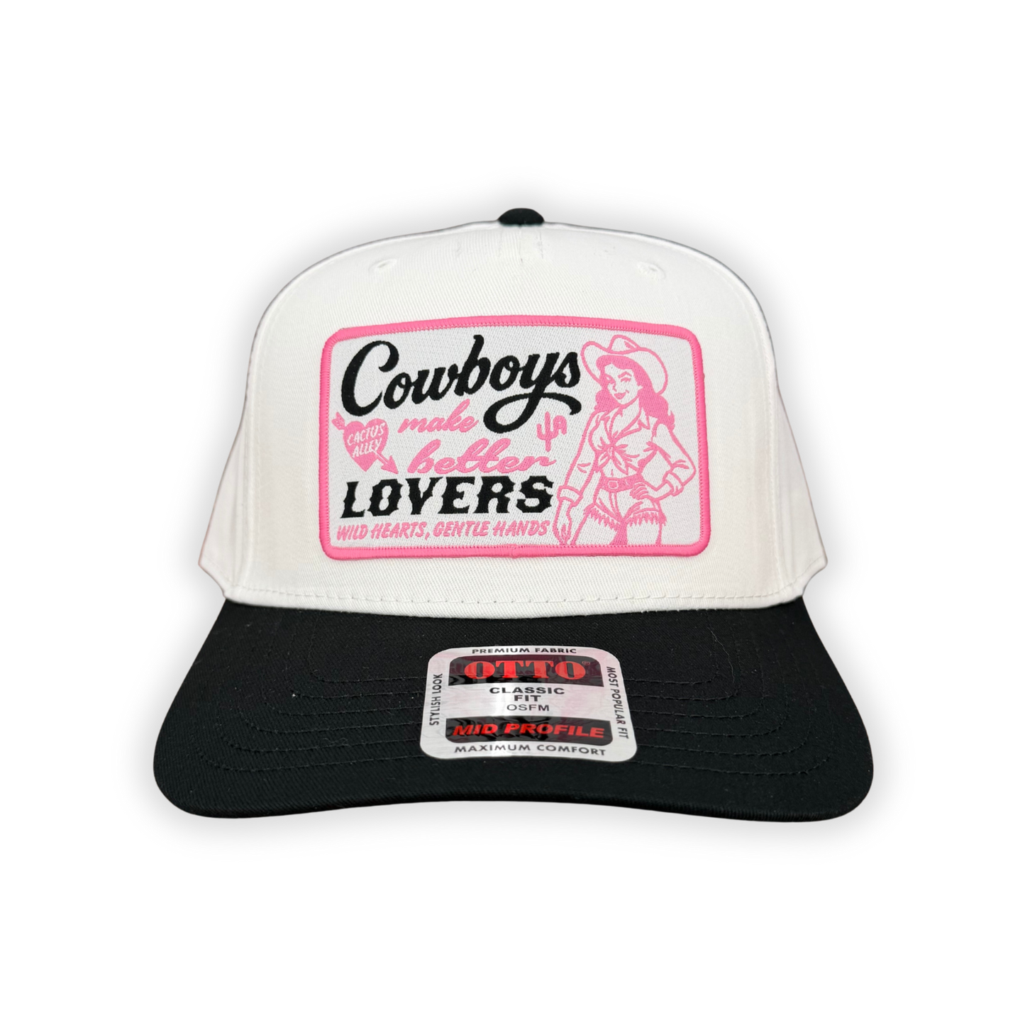 "Lovers" - OTTO Mid Profile Black Bill/ White, Snapback Cap