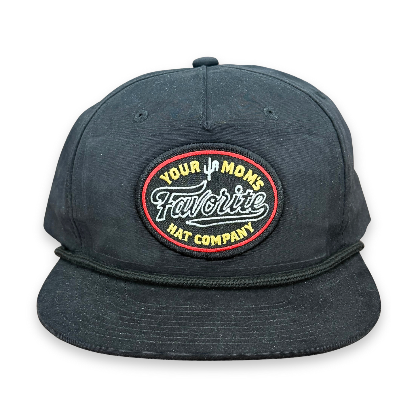 "Mom's Favorite" - CA 256 Black/ Black Rope, Snapback Cap