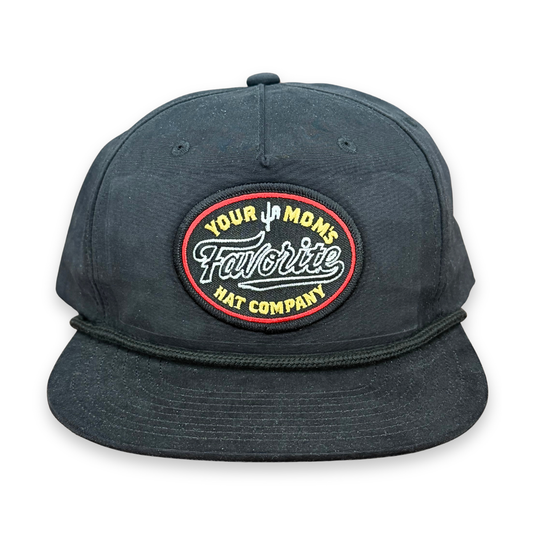 "Mom's Favorite" - CA 256 Black/ Black Rope, Snapback Cap