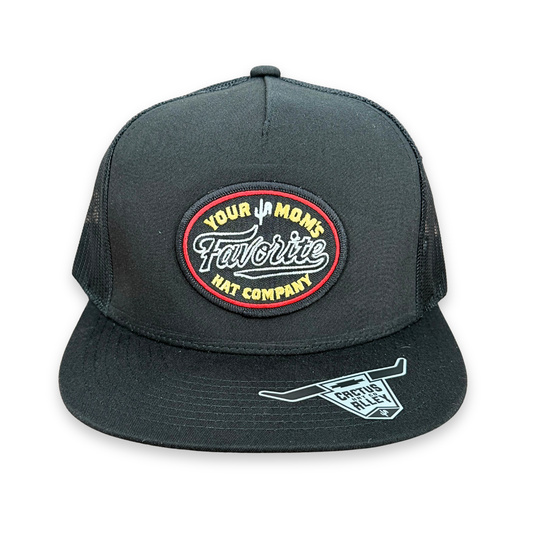 "Mom's Favorite" - 6006 Black/ Black Mesh, Snapback Cap