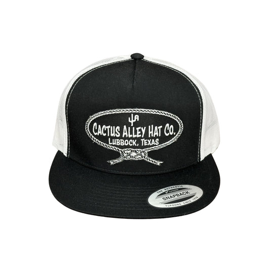 "Neck Rope-BLK" - CA 6006 Black/ White Mesh, Snapback Cap (2024)