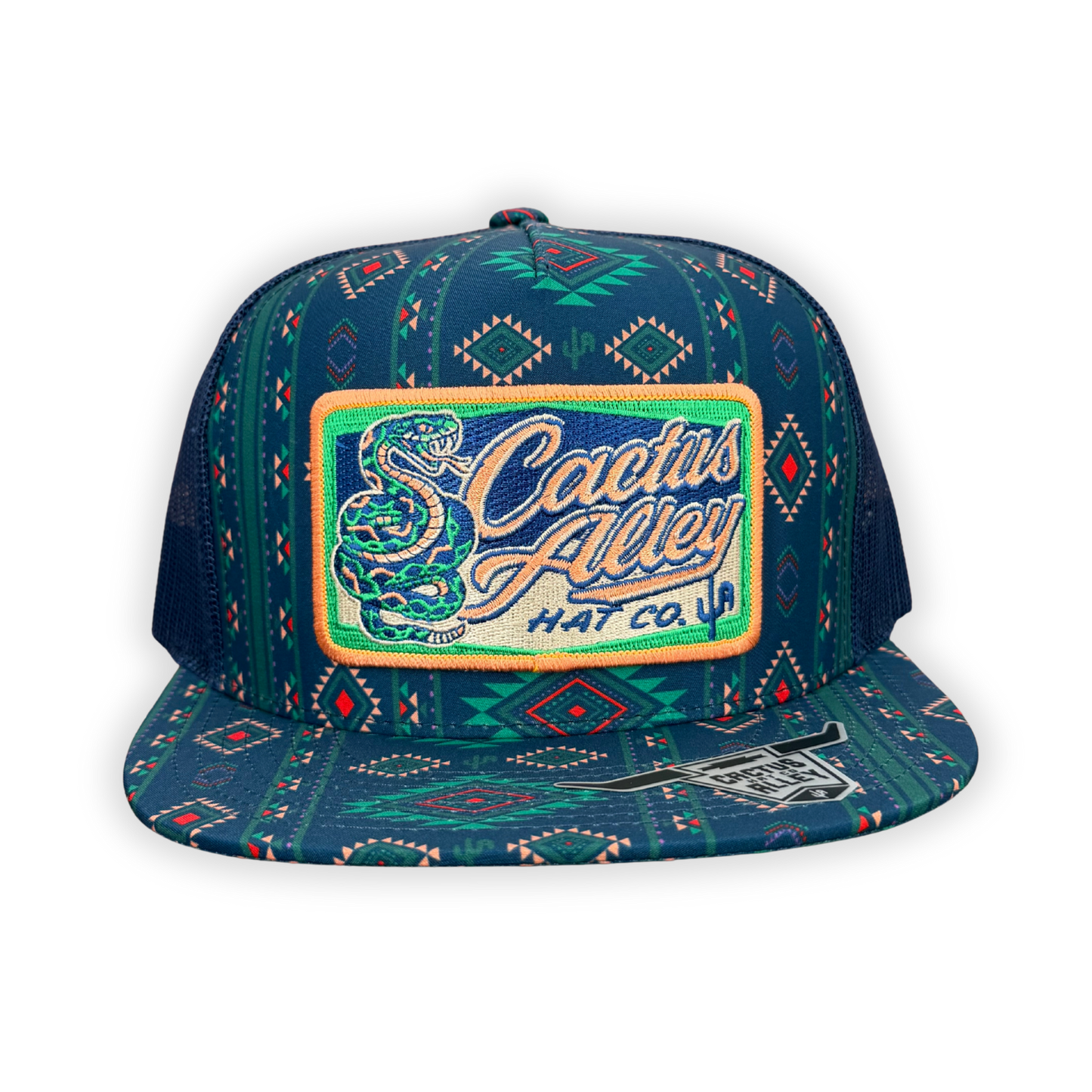 "Neon Snake"- CA Willis Aztec, Snapback Cap