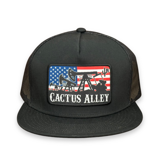 "Odessa" - 6006 Black/Black Mesh, Snapback Cap