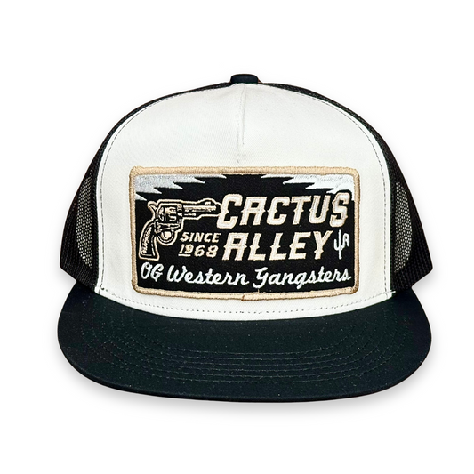 "OG Gangster" - 6006 Black/White/Black Mesh, Snapback Cap (2025)