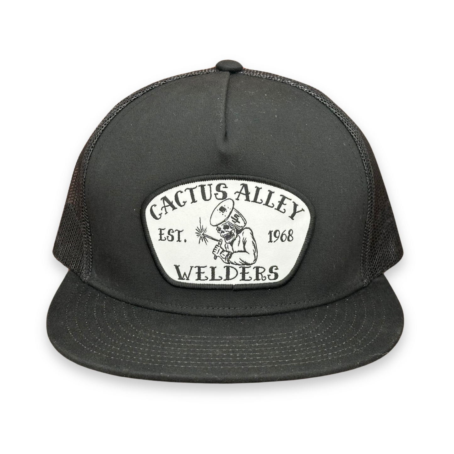 "Ole Sparky" - 6006 Black/ Black Mesh, Snapback Cap