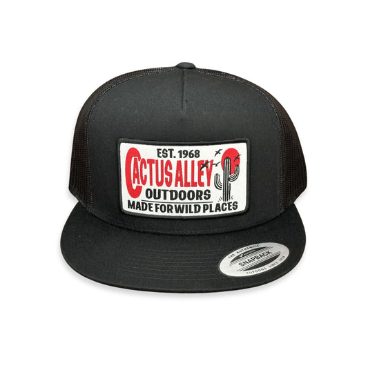 "Outdoors" - CA 6006 Black/ Black Mesh, Snapback Cap (2024)