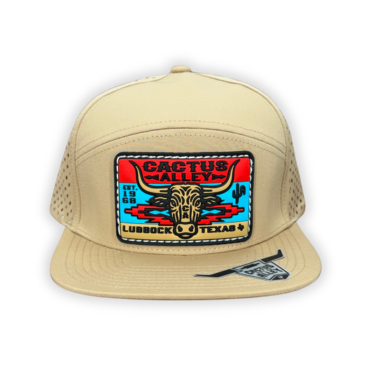 "Pendelton" - CA 7 Panel Khaki/Laser Holes, Snapback Cap