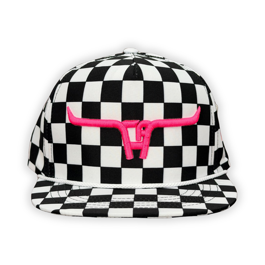 "CA Longhorn" Pink Puff - YOUTH Finish Line, Snapback Cap