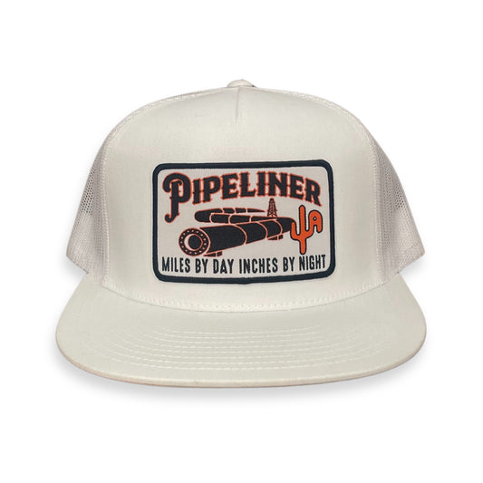 "Pipeliner" - CA6006 White/ White Mesh, Snapback Cap (WESA JAN 2024)