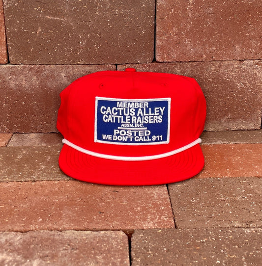 "POSTED" - CA256 Red/ White Rope, Snapback Cap (WESA JAN 2024)