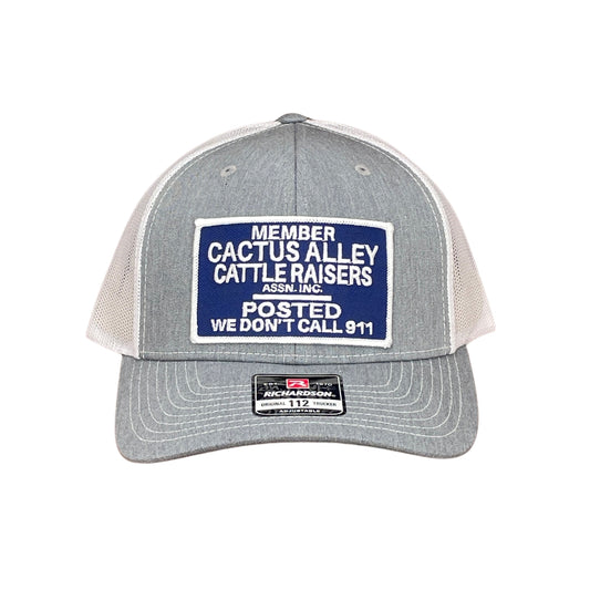 "POSTED" - Richardson 112 Heather Grey/White Mesh, Snapback Cap (WESA JAN 2024)