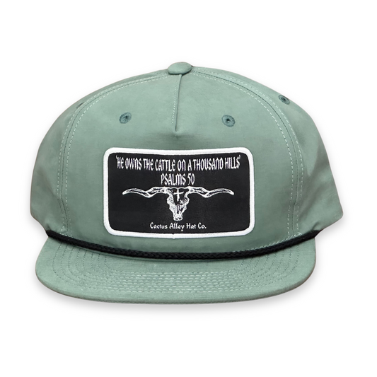 "Psalms 50" - Teal/Black Rope, Snapback Cap (2025)