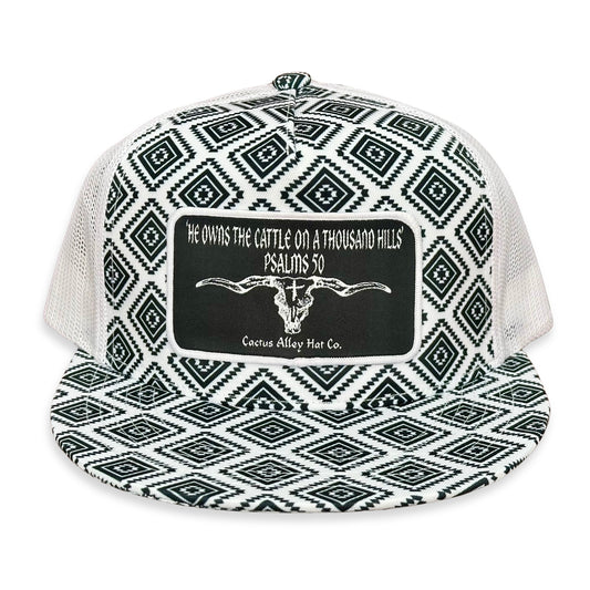 "Psalms 50" - CA Black/White Aztec, Snapback Cap (WESA JAN 2024)