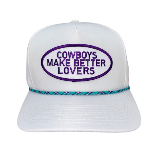 "Dark Purple Better Lovers" - CA 5054 Purple and Turquoise Rope, Snapback Cap (WESA JAN 2024)