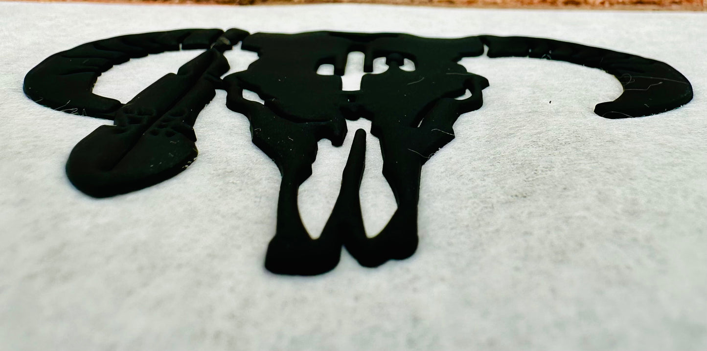 PVC115 (BLK Hereford Skull PVC Rubber Patch)