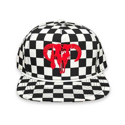 PVC "Hereford Skull" RED- Finish Line, Snapback Cap (2025)