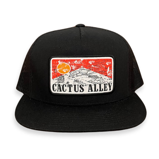 "Red Sky" - 6006 Black/ Black Mesh, Snapback Cap (WESA JAN 2024)