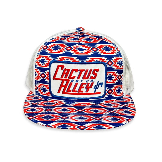"Retro" - CA 'Merica Aztec/White Mesh, Snapback Cap (2024)