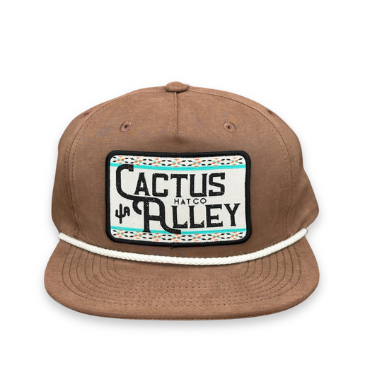 "Rollin' CA" - Brown/White Rope, Snapback Cap (2025)