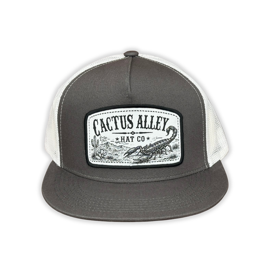 "Scorpion" - 6006 Charcoal/ White Mesh, Snapback Cap