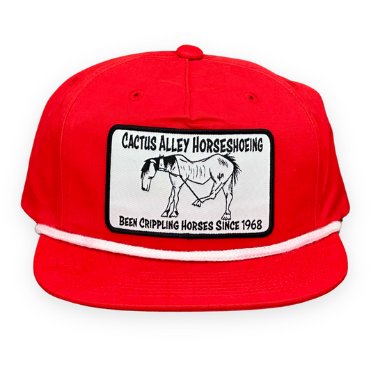 "Shoeing" - CA 256 Red/ White Rope, Snapback Cap (2025)