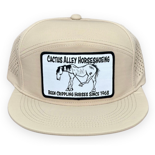 "Shoeing" - CA Khaki 7 Panel/Laser Holes, Snapback Cap (2025)