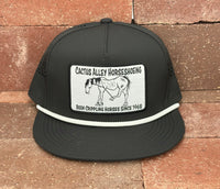 "Shoeing" - CA Black Laser Holes/ White Rope, Snapback Cap (2025)