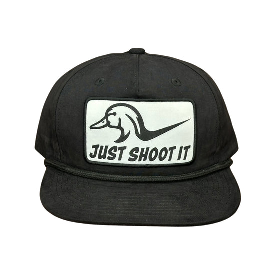 "Just Shoot It" - CA 256 Black/ Black Rope, Snapback Cap (2024)