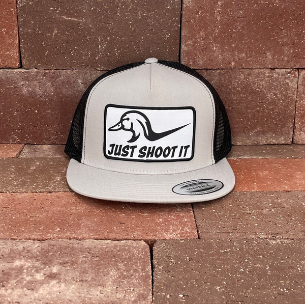 "Shoot It"- Silver Front with Black Mesh Snapback Cap (WESA JAN 2024)