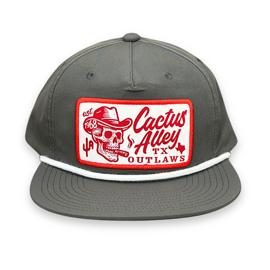 "Smokey" - CA256 Charcoal/White Rope, Snapback Cap (2025)