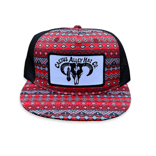 “Southwest” - CA Red/Black Aztec, Snapback Cap (2024)