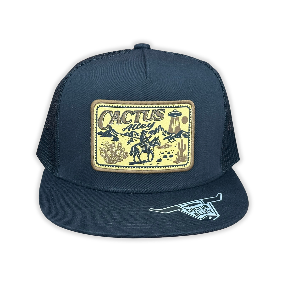 "Space Cowboy" - 6006 Black/ Black Mesh, Snapback Cap