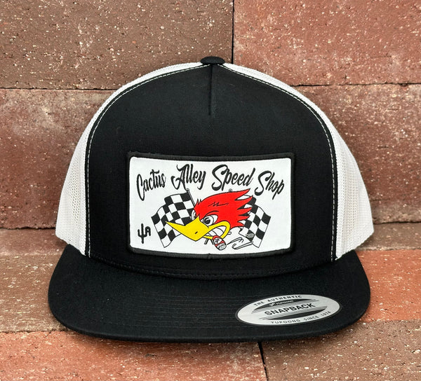 "Speed Shop" - 6006 Black/ White Mesh, Snapback Cap (2024)